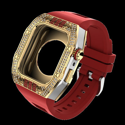 Apple Watch Case - Black Carbon - Red Rubber  Carbon Fiber Case