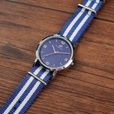 ISO Men'S Quartz Watch Nylon Band Waterproof Quartz Watch OEM