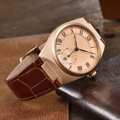 Leather Strap Waterproof Quartz Watch