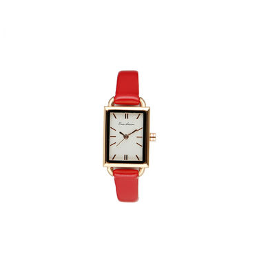 Square Quartz Leather Watch Fashionable White Waterproof Quartz Watch