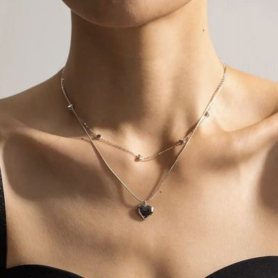 Fashion Women Necklaces OEM Double Layer Necklace For Clavicle Chain