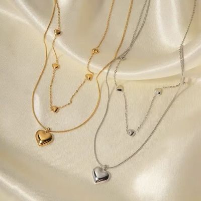 Fashion Women Necklaces OEM Double Layer Necklace For Clavicle Chain
