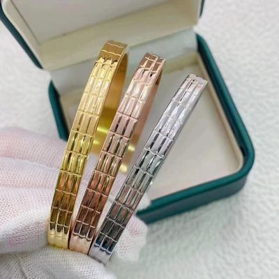 4mm Wide Oval Bangle Bracelet Stainless Steel Personalised Couple Bracelets
