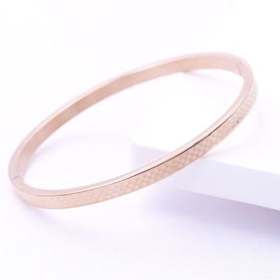 Classic Oval Bangle Bracelet Stainless Steel Couple Bangle Bracelet
