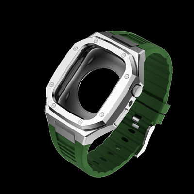 Protective Apple Watch Steel Case With Silicone Strap For IWatch Series 7 And SE 6