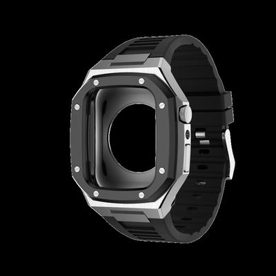 Carbon Fiber Protective Case For Apple Watch S8 49mm Modified Strap For IWatch 8 Ultra 45 44mm Protective Cover And Band