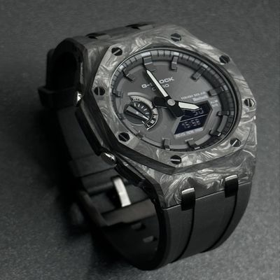 ISO Casio Watch Case Carbon Fibre GA2100 With Fold Over Clasp Type