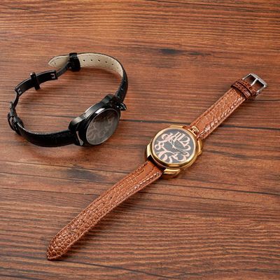 Sophisticated Quartz Leather Watch Water Resistant 23cm Band Length