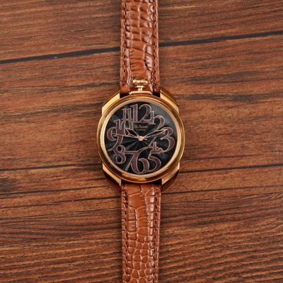 Sophisticated Quartz Leather Watch Water Resistant 23cm Band Length