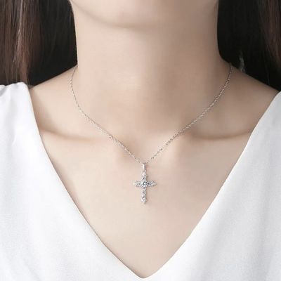 Rope Chain Trendy Cross Necklace 316L Stainless Steel Fashion Jewelry Necklaces