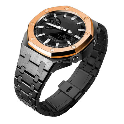 Customize Casio G Shock Ga2100 With Stainless Steel Case And Band Transformation