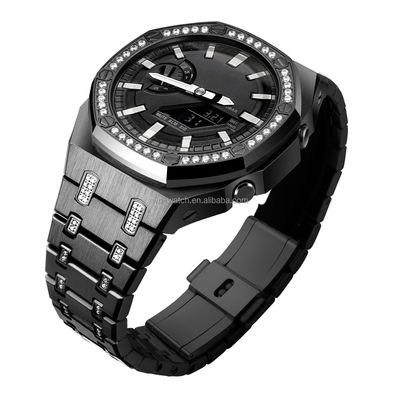 Casio Ga2100 G Shock Watch With Customized Stainless Steel Band And Case