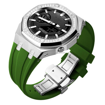 Casio Ga2100 G Shock Watch With Customized Stainless Steel Band And Case