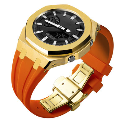 Stainless Steel Case And Silicone Resin Watch Band For Casio G Shock Ga2100 5th Update