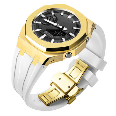 Stainless Steel Case And Silicone Resin Watch Band For Casio G Shock Ga2100 5th Update