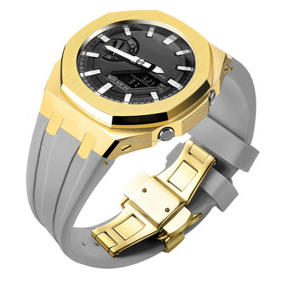 Stainless Steel Case And Silicone Resin Watch Band For Casio G Shock Ga2100 5th Update