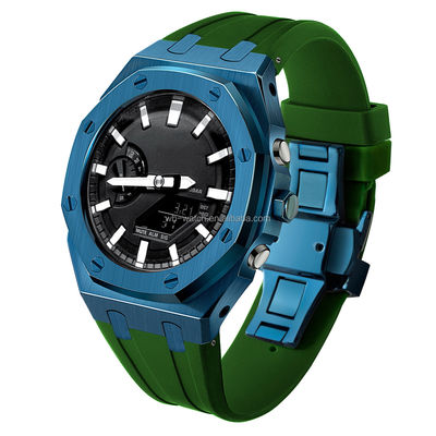 Stainless Steel Watch Case And Band For Casio Ga2100 G Shock Blue 316L Steel Band Bezel