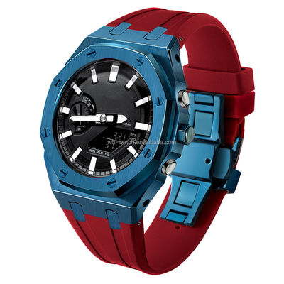 Stainless Steel Watch Case And Band For Casio Ga2100 G Shock Blue 316L Steel Band Bezel