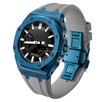 Stainless Steel Watch Case And Band For Casio Ga2100 G Shock Blue 316L Steel Band Bezel