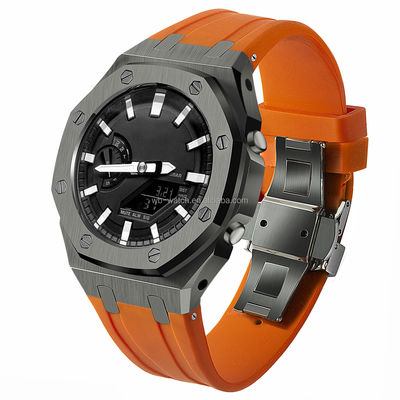 Stainless Steel Watch Case And Band For Casio Ga2100 Modification Metal Silicone Strap
