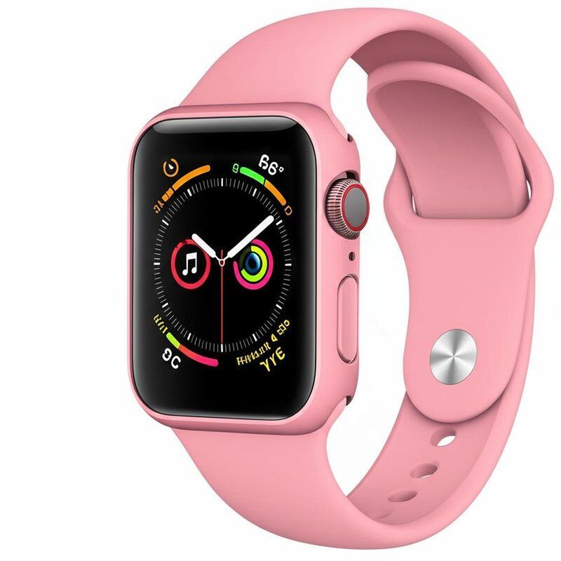 Pink Apple Watch Case Shock Absorption Designed To Fit Apple Watch 4 5 6 SE 7 8 Protective Impact Resistant Cover